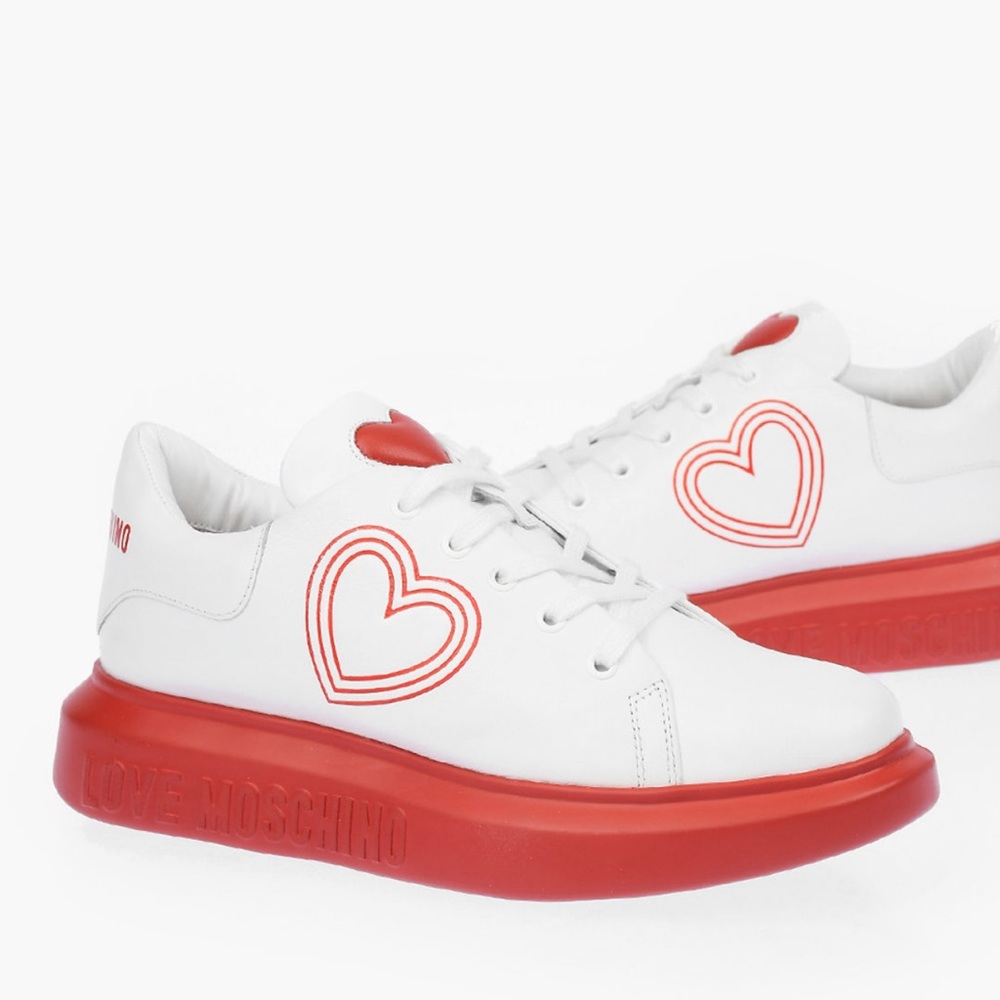 Love Moschino leather sneakers Gomma 40 with Logo